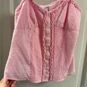 American Eagle Outfitters Pink Crop Top